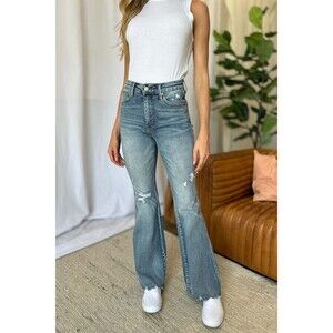 Judy Blue Medium Rise Tummy Control Destroy Flare